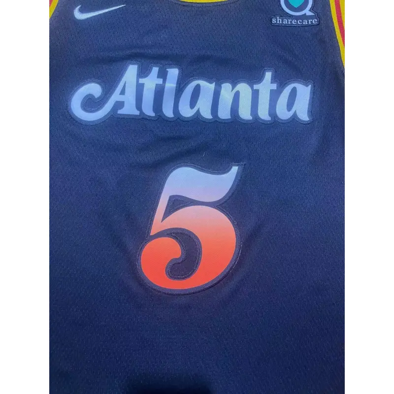 Camiseta Dejounte Murray #5 Atlanta Hawks 2023 Negro Camiseta Dejounte Murray #5 Atlanta Hawks 2023 Negro