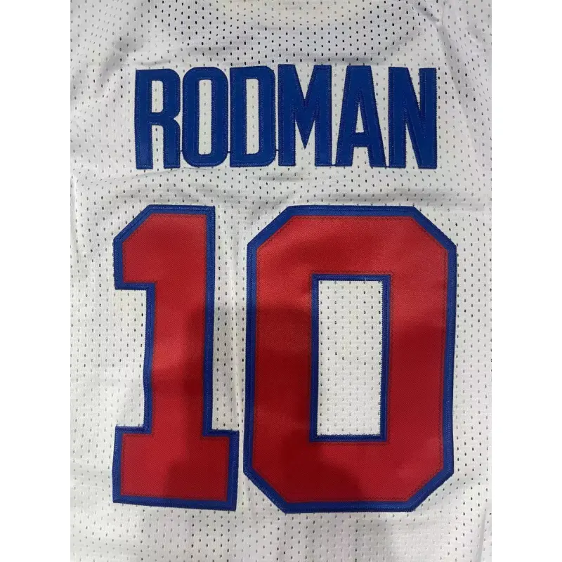 Camiseta Dennis Rodman #10 Detroit Pistons Blanco Classic Edition Camiseta Dennis Rodman #10 Detroit Pistons Blanco Classic Edition