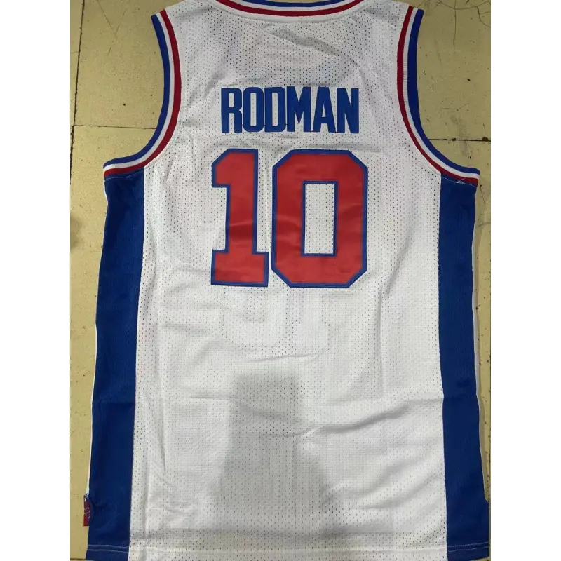 Camiseta Dennis Rodman #10 Detroit Pistons Blanco Classic Edition Camiseta Dennis Rodman #10 Detroit Pistons Blanco Classic Edition