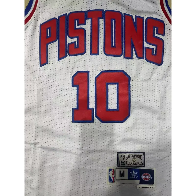 Camiseta Dennis Rodman #10 Detroit Pistons Blanco Classic Edition Camiseta Dennis Rodman #10 Detroit Pistons Blanco Classic Edition