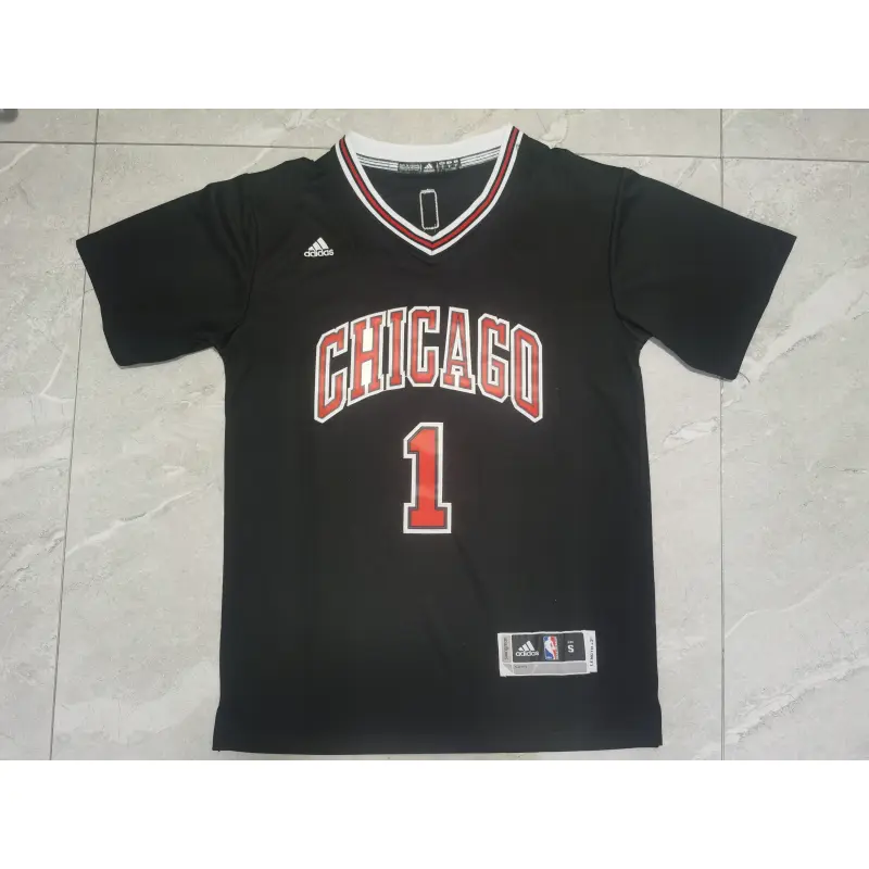 Camiseta Derrick Rose #1 Chicago Bulls Negro T-shirt Camiseta Derrick Rose #1 Chicago Bulls Negro T-shirt