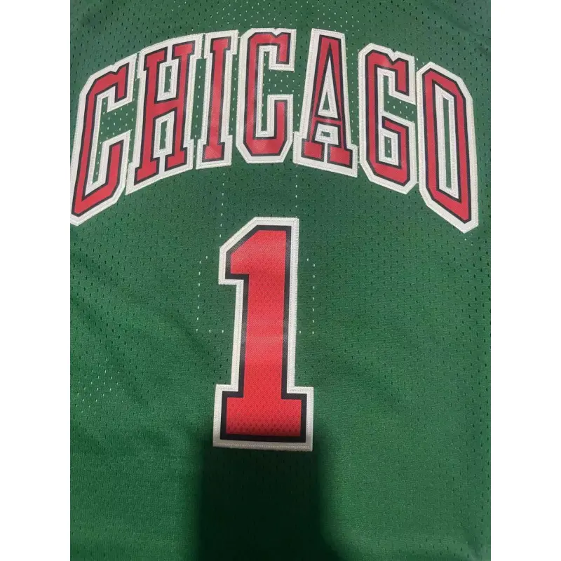 Camiseta Derrick Rose #1 Chicago Bulls Verde Retro Camiseta Derrick Rose #1 Chicago Bulls Verde Retro