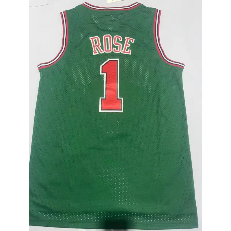 Camiseta Derrick Rose #1 Chicago Bulls Verde Retro Camiseta Derrick Rose #1 Chicago Bulls Verde Retro