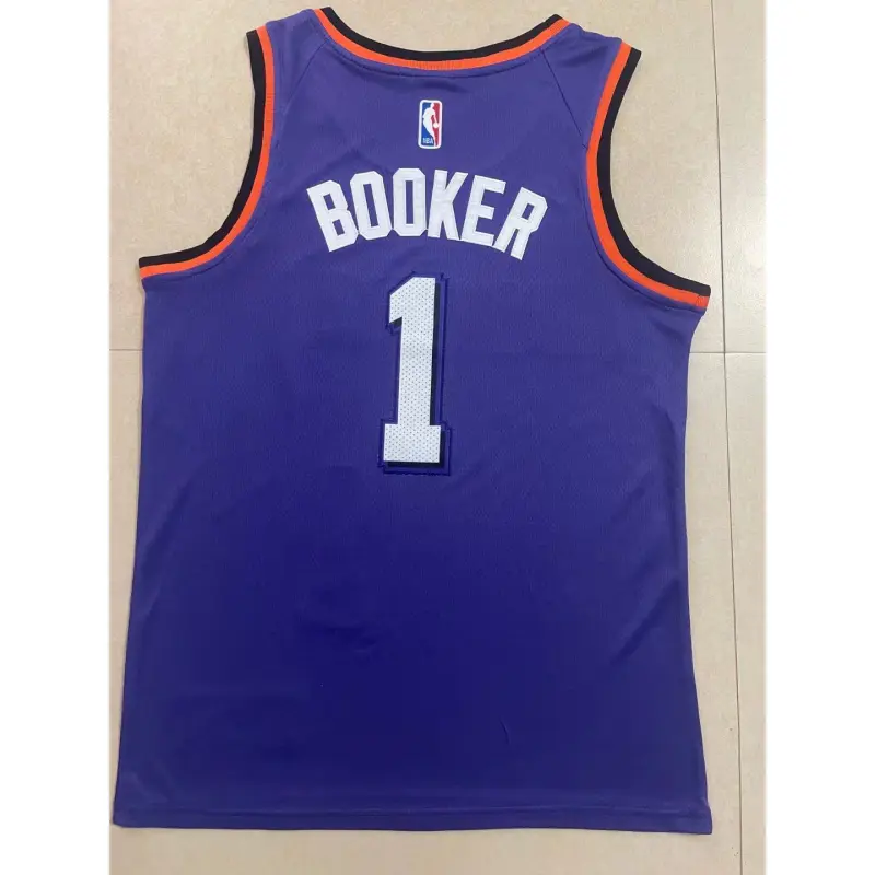Camiseta Devin Booker #1 Phoenix Suns Morado Especial
