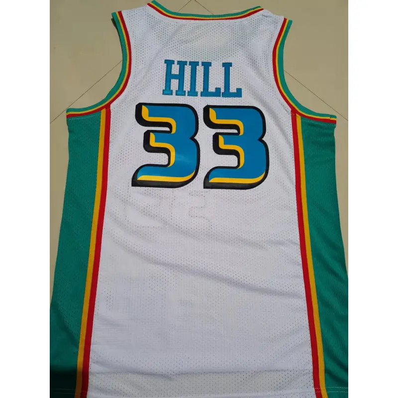 Camiseta Grant Hill #33 Detroit Pistons Blanco/Verde Retro Edition Camiseta Grant Hill #33 Detroit Pistons Blanco/Verde Retro Edition