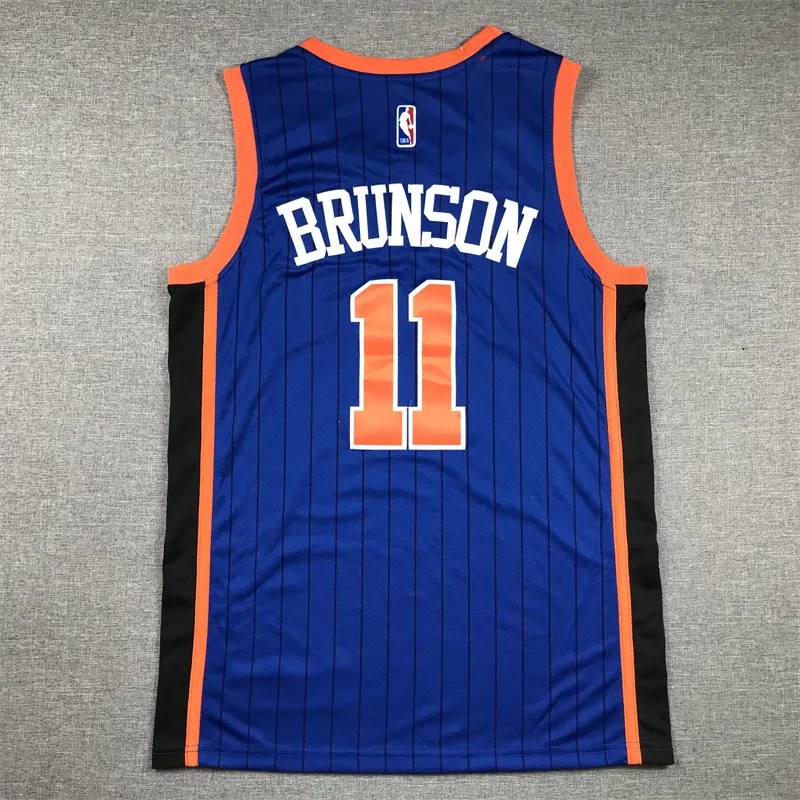 Camiseta Jalen Brunson #11 New York Knicks 2024 Azul City Edition Camiseta Jalen Brunson #11 New York Knicks 2024 Azul City Edition