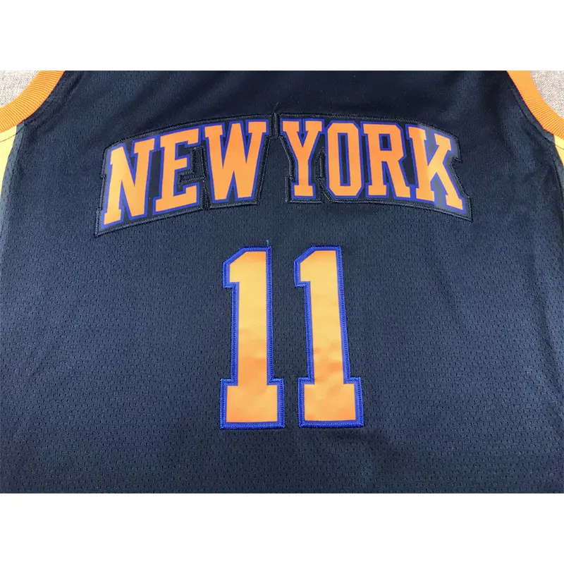 Camiseta Jalen Brunson #11 New York Knicks Azul Oscuro Statement Edition Camiseta Jalen Brunson #11 New York Knicks Azul Oscuro Statement Edition