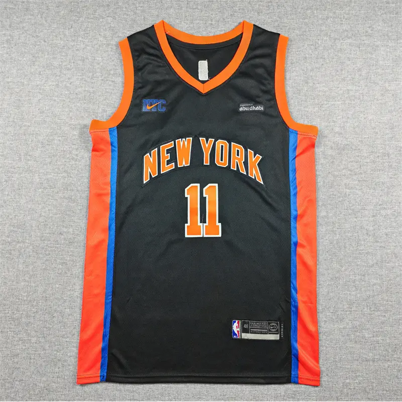 Camiseta Jalen Brunson #11 New York Knicks Negro City Edition