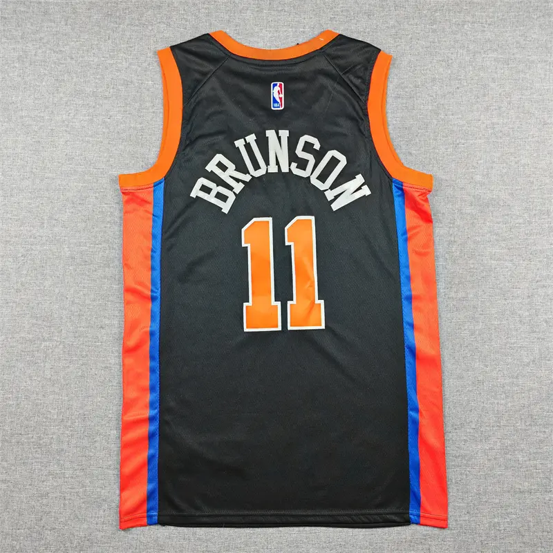 Camiseta Jalen Brunson #11 New York Knicks Negro City Edition