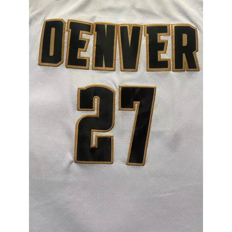 Camiseta Jamal Murray #27 Denver Nuggets Blanco/Oro