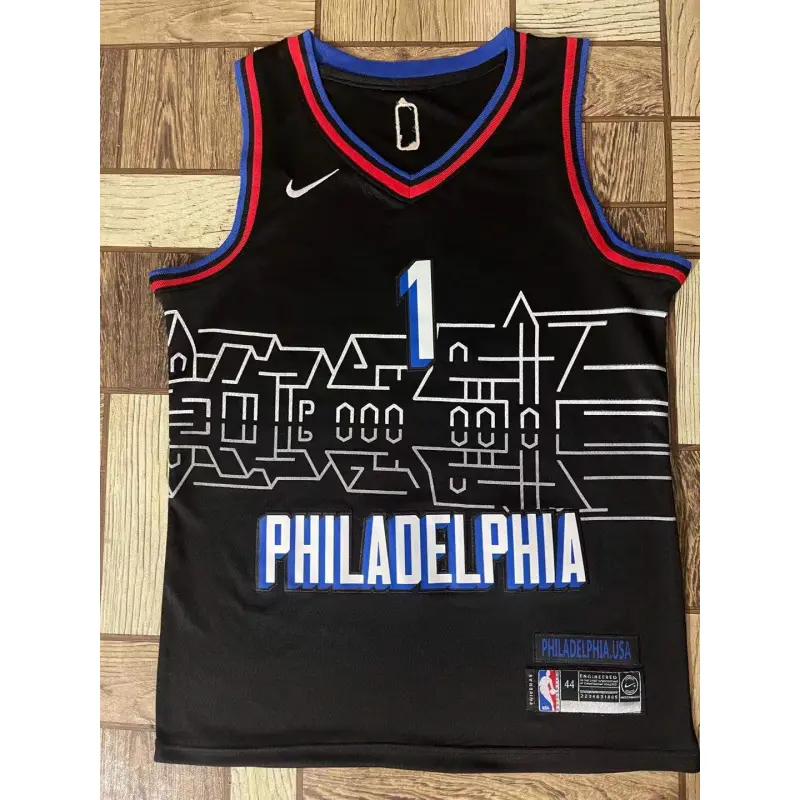 Camiseta James Harden #1 Philadelphia 76ers Negro