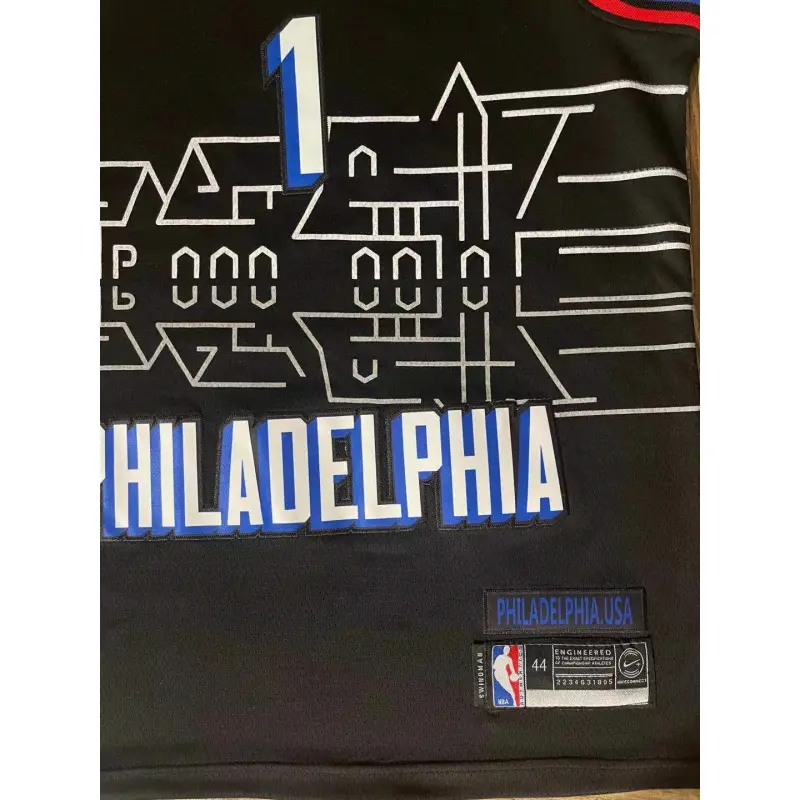 Camiseta James Harden #1 Philadelphia 76ers Negro Camiseta James Harden #1 Philadelphia 76ers Negro