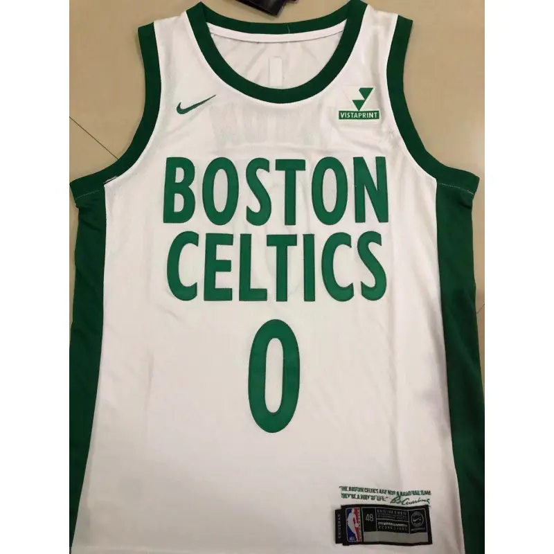 Camiseta Jayson Tatum #0 Boston Celtics 2021 Blanco City Edition