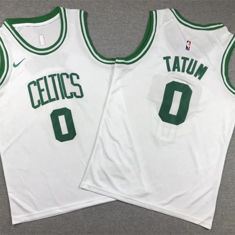 Camiseta Jayson Tatum #0 Boston Celtics Blanco Niño