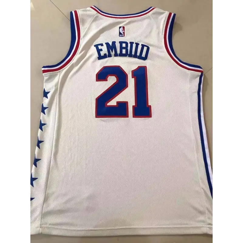Camiseta Joel Embiid #21 Philadelphia 76ers Earned Edition Blanco
