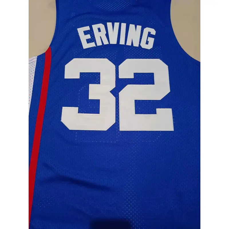 Camiseta Julius Erving #32 Brooklyn Nets Azul Classic Edition