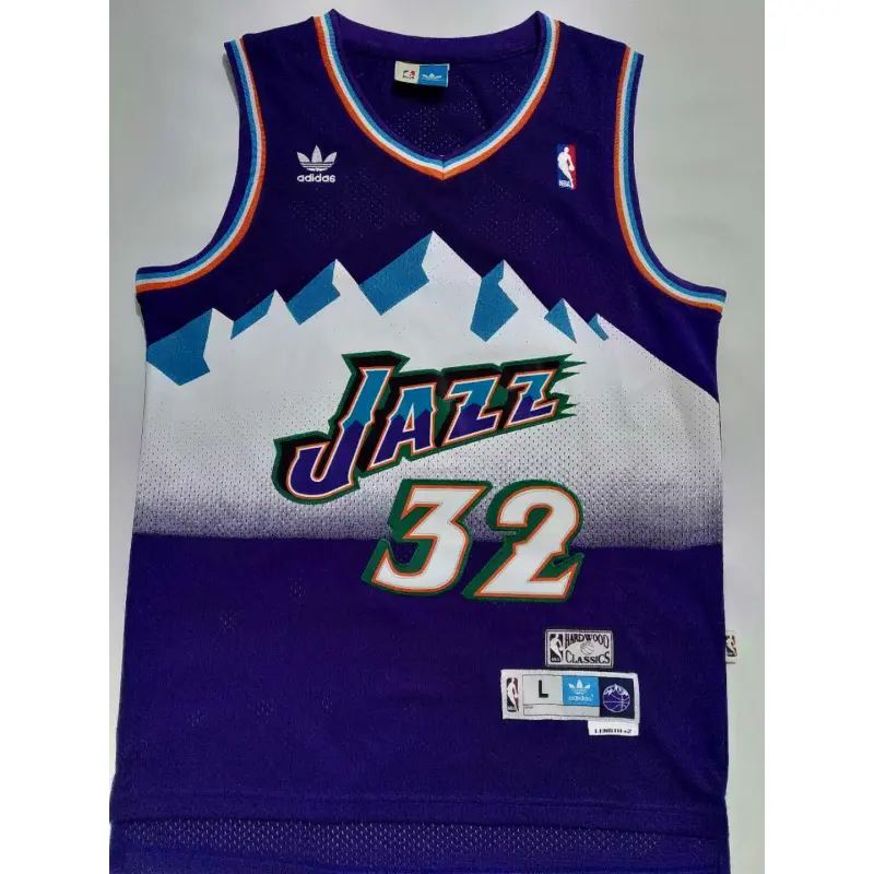 Camiseta Karl Malone #32 Utah Jazz Morado Classic Edition
