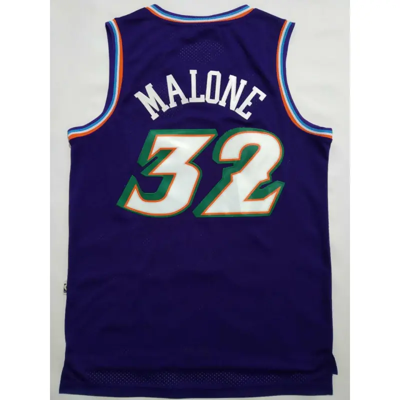 Camiseta Karl Malone #32 Utah Jazz Morado Classic Edition Camiseta Karl Malone #32 Utah Jazz Morado Classic Edition