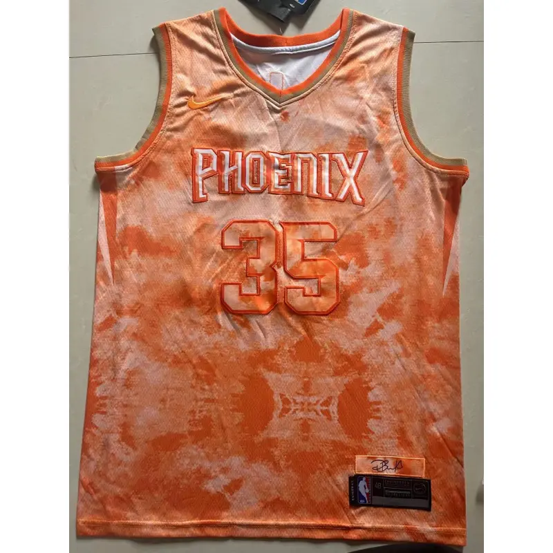 Camiseta Kevin Durant #35 Phoenix Suns Naranja Estampado City Edition