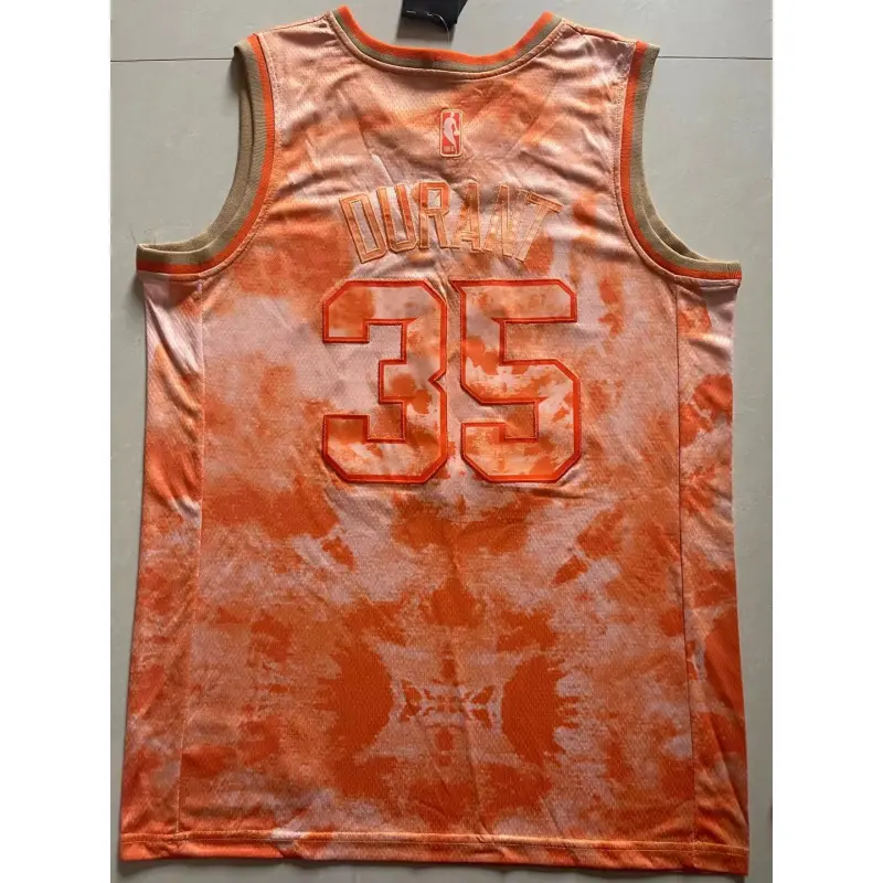 Camiseta Kevin Durant #35 Phoenix Suns Naranja Estampado City Edition Camiseta Kevin Durant #35 Phoenix Suns Naranja Estampado City Edition