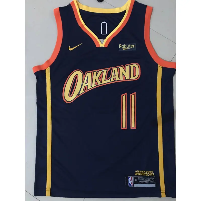 Camiseta Klay Thompson #11 Golden State Warriors 2021 Azul Marino City Edition