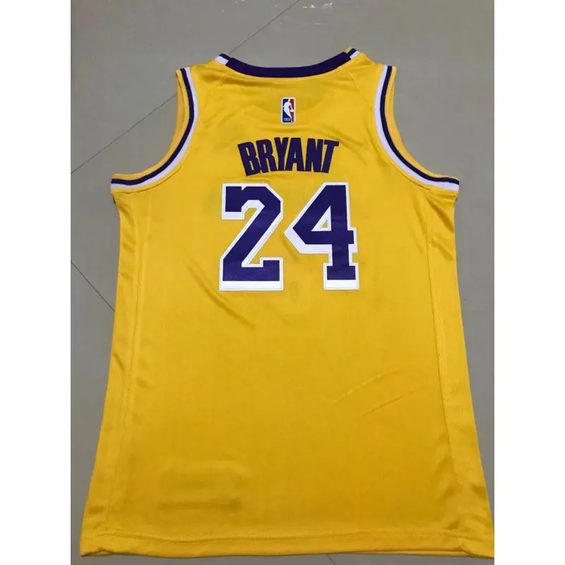 Camiseta Kobe Bryant #24/8 Los Angeles Lakers Amarillo Niño