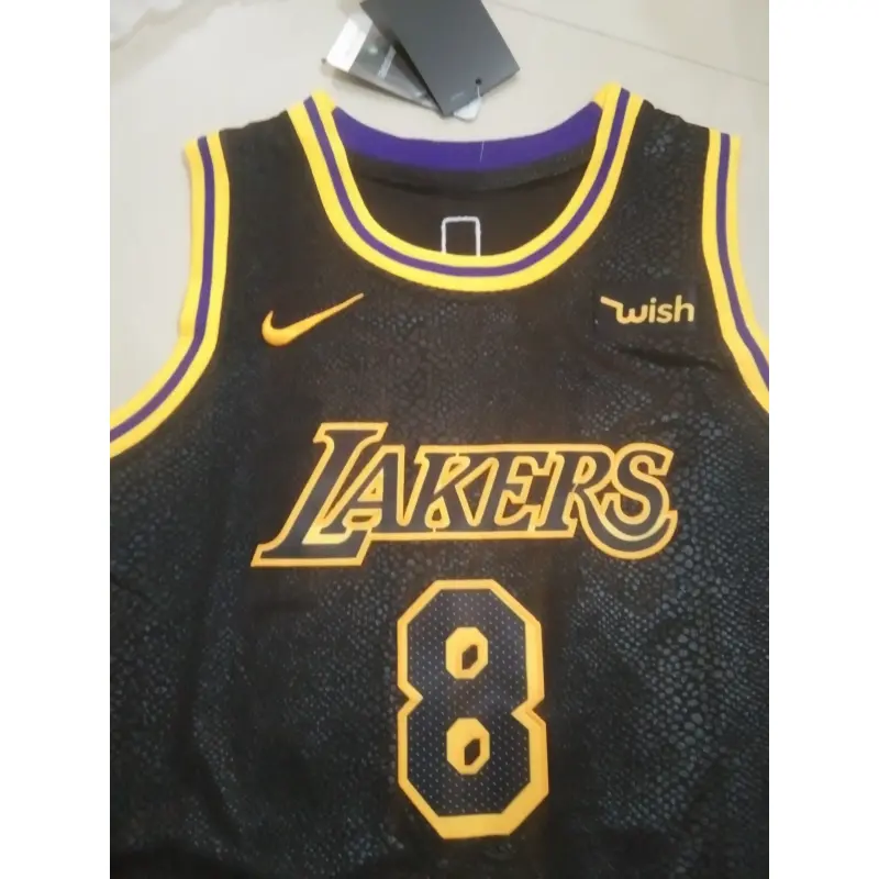 Camiseta Kobe Bryant #8/24 Los Angeles Lakers Negro Niño