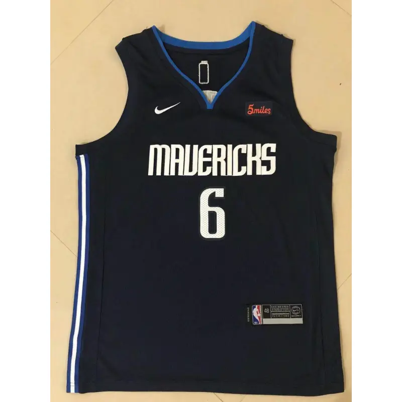 Camiseta Kristaps Porzingis #6 Dallas Mavericks Azul Oscuro