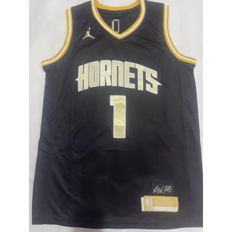 Camiseta LaMelo Ball #1 Charlotte Hornets 2024 Negro Camiseta LaMelo Ball #1 Charlotte Hornets 2024 Negro