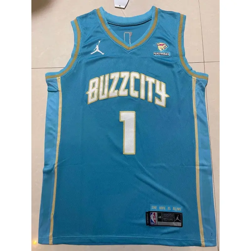 Camiseta LaMelo Ball #1 Charlotte Hornets 2024 Verde Claro City Edition Camiseta LaMelo Ball #1 Charlotte Hornets 2024 Verde Claro City Edition