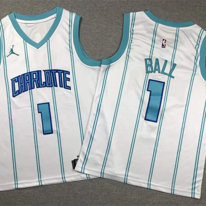 Camiseta LaMelo Ball #1 Charlotte Hornets Blanco Niño
