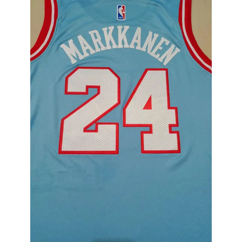 Camiseta Lauri Markkanen #24 Chicago Bulls Azul Claro Camiseta Lauri Markkanen #24 Chicago Bulls Azul Claro