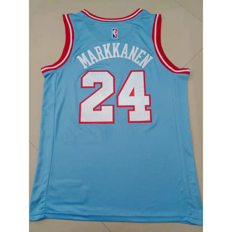 Camiseta Lauri Markkanen #24 Chicago Bulls Azul Claro Camiseta Lauri Markkanen #24 Chicago Bulls Azul Claro