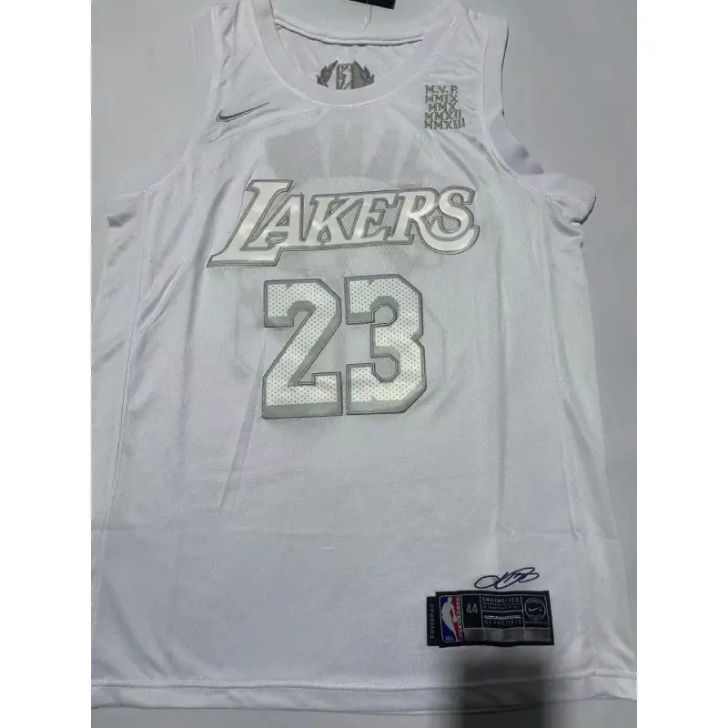 Camiseta Lebron James #23 Los Angeles Lakers Blanco Honor Edition