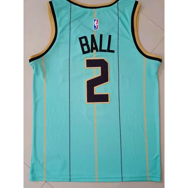 Camiseta Lonzo Ball #2 Charlotte Hornets 2021 Verde Camiseta Lonzo Ball #2 Charlotte Hornets 2021 Verde