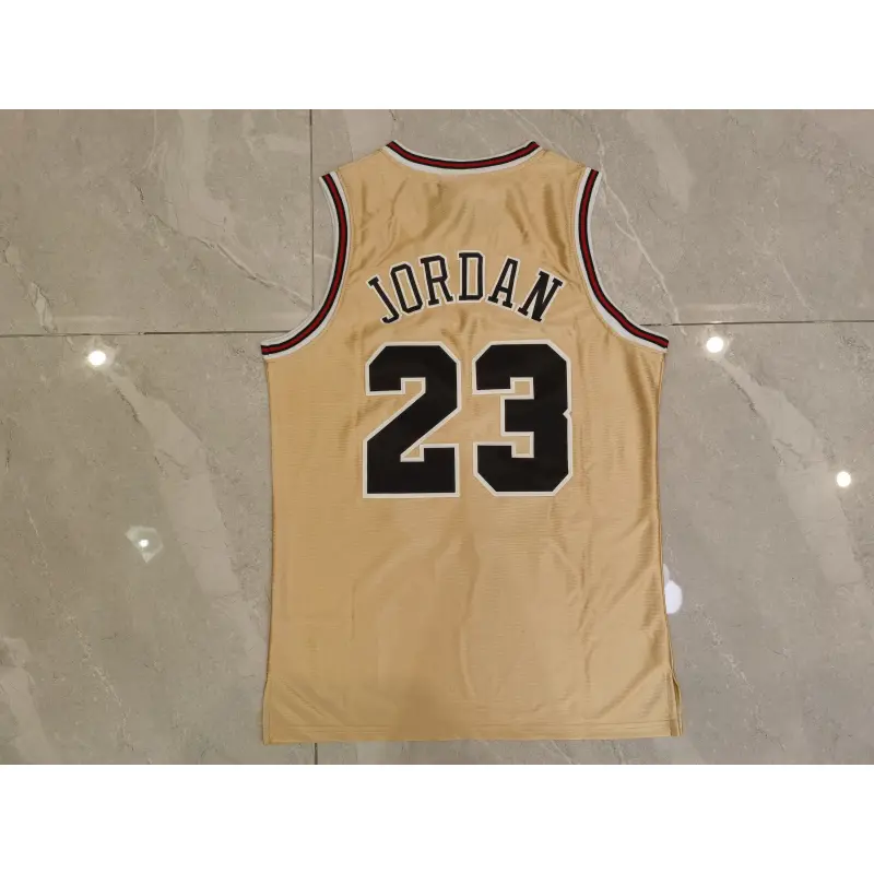 Camiseta Michael Jordan #23 Chicago Bulls 1997 Dorado  Camiseta Michael Jordan #23 Chicago Bulls 1997 Dorado