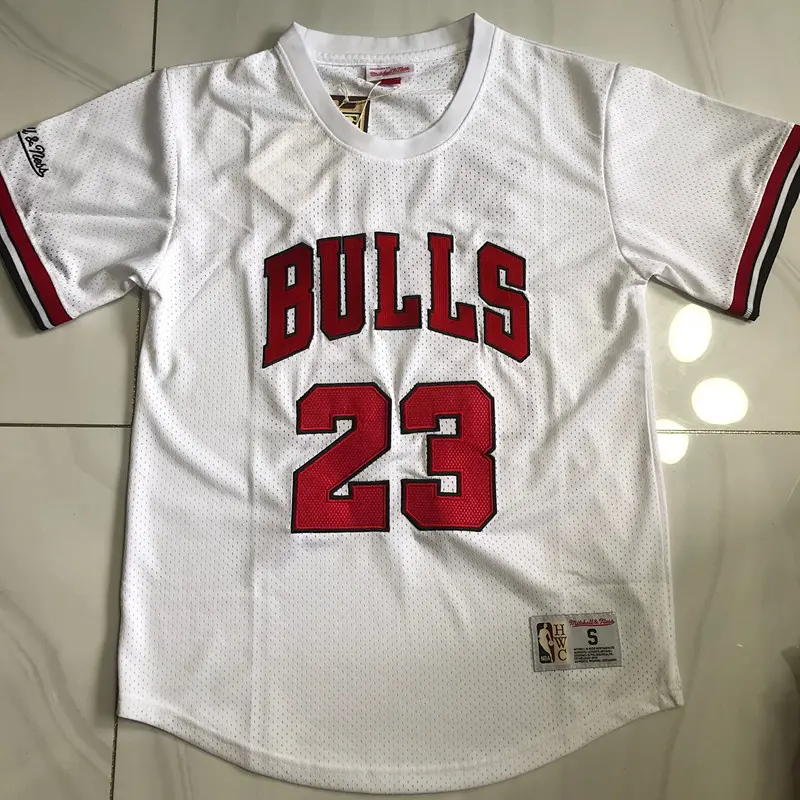 Camiseta Michael Jordan #23 Chicago Bulls Blanco Manga Corta Camiseta Michael Jordan #23 Chicago Bulls Blanco Manga Corta