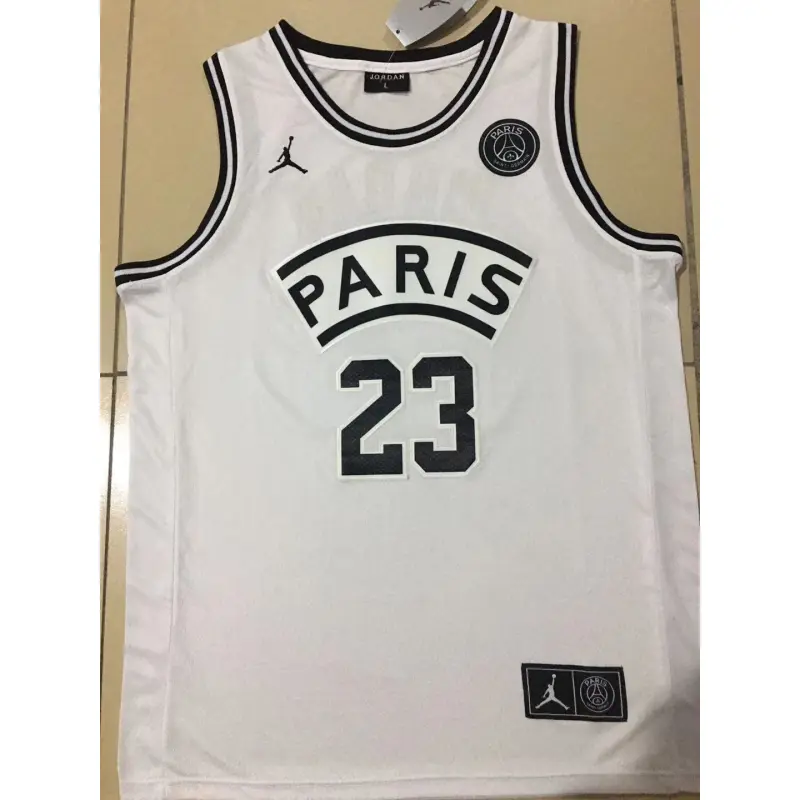 Camiseta Michael Jordan #23 Paris Basketbal Blanco