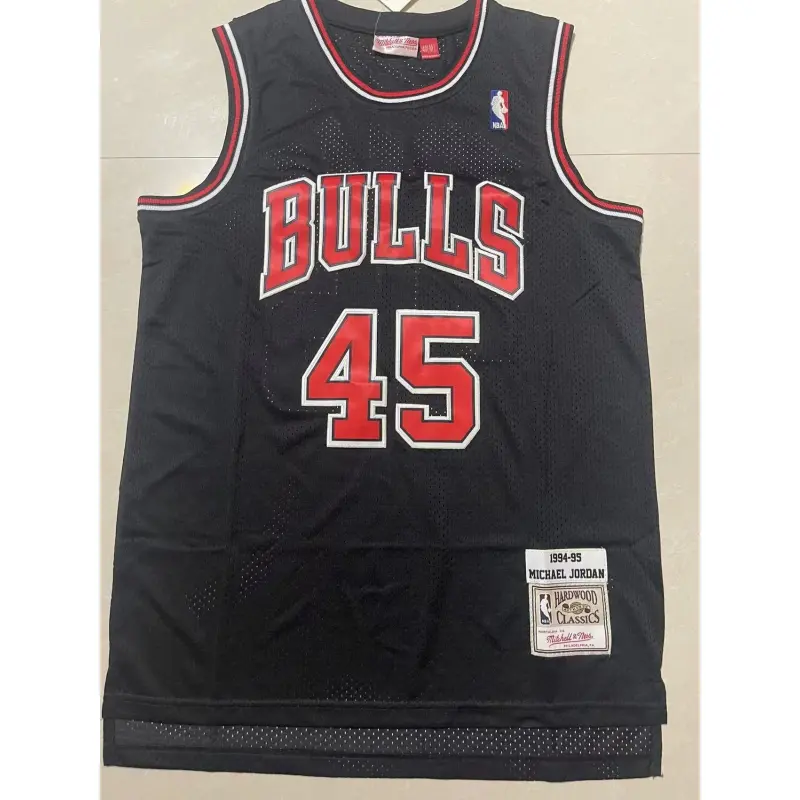 Camiseta Michael Jordan #45 Chicago Bulls 1994 Negro Classic Edition