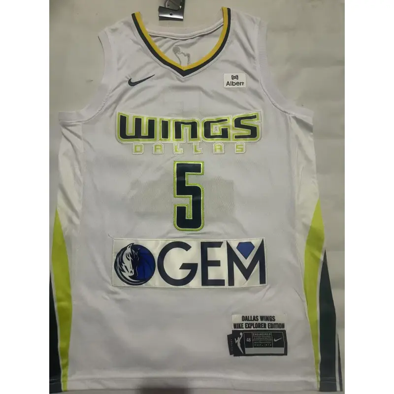 Camiseta Paige Bueckers #5 Dallas Wings Blanco Edición de Moda