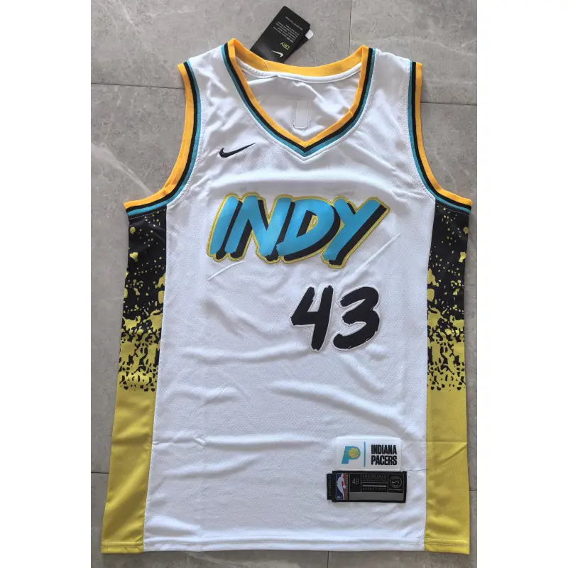 Camiseta Pascal Siakam #43 Indiana Pacers Blanco City Edition Camiseta Pascal Siakam #43 Indiana Pacers Blanco City Edition