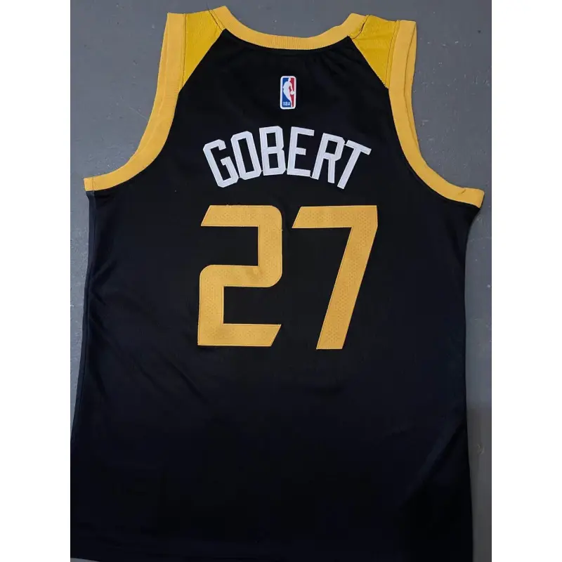 Camiseta Rudy Gobert #27 Utah Jazz 2021 Negro City Edition