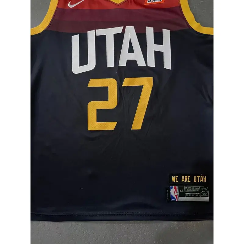 Camiseta Rudy Gobert #27 Utah Jazz 2021 Negro City Edition