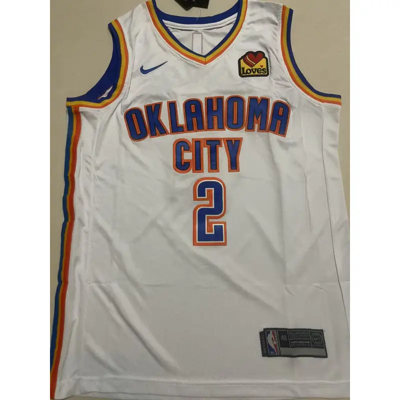 Camiseta Shai Gilgeous-Alexander #2 Oklahoma City Thunder 2025 Blanco