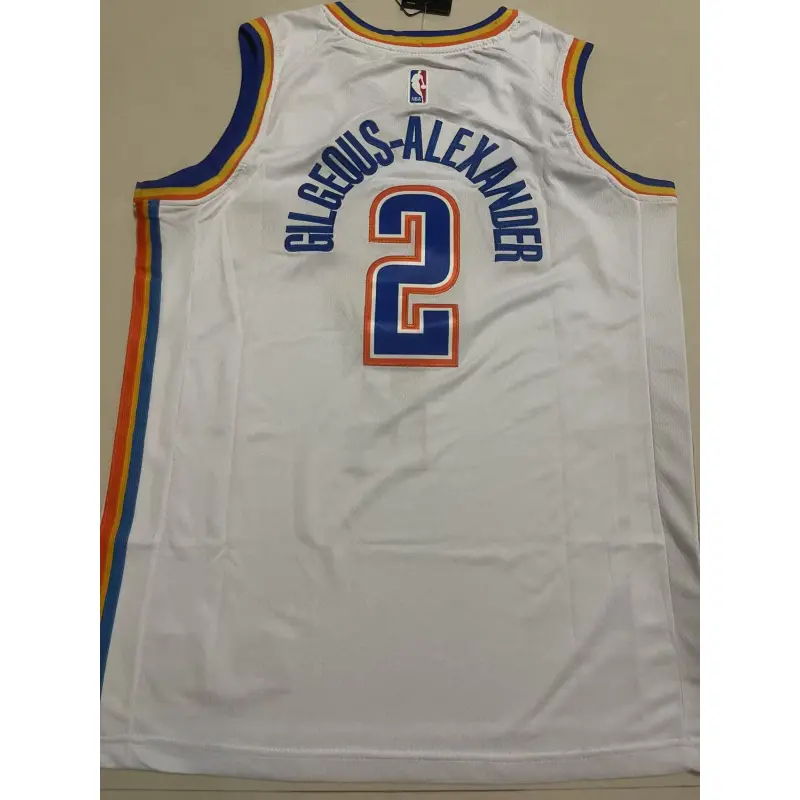 Camiseta Shai Gilgeous-Alexander #2 Oklahoma City Thunder 2025 Blanco