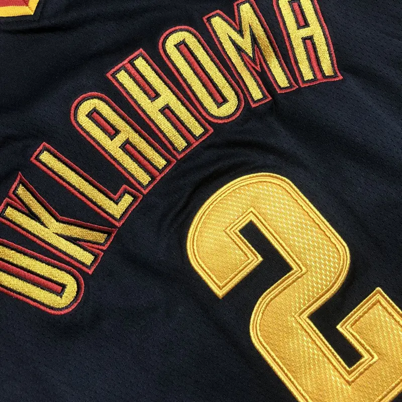 Camiseta Shai Gilgeous-Alexander #2 Oklahoma City Thunder Azul Oscuro City Edition Camiseta Shai Gilgeous-Alexander #2 Oklahoma City Thunder Azul Oscuro City Edition
