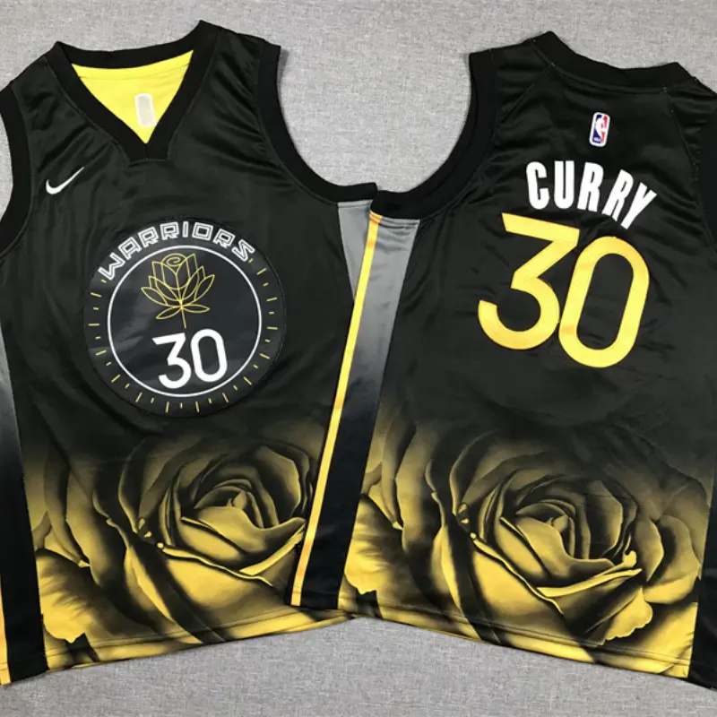 Camiseta Stephen Curry #30 Golden State Warriors 2023 Negro City Edition Niño