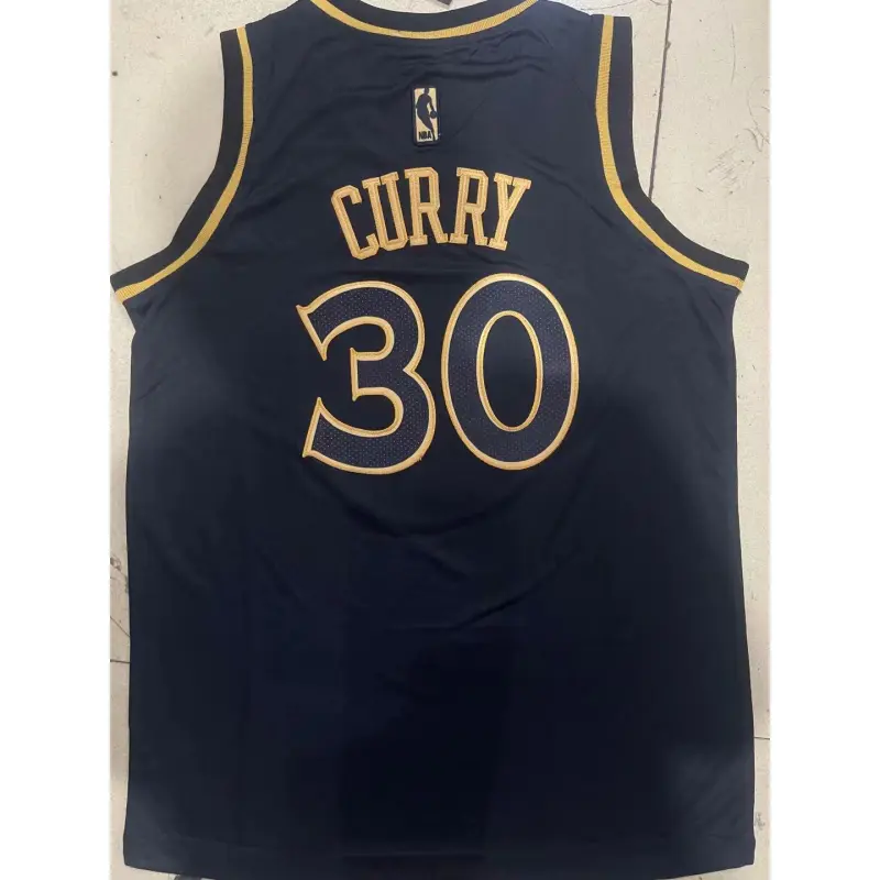 Camiseta Stephen Curry #30 Golden State Warriors Negro/Dorado Niño Camiseta Stephen Curry #30 Golden State Warriors Negro/Dorado Niño