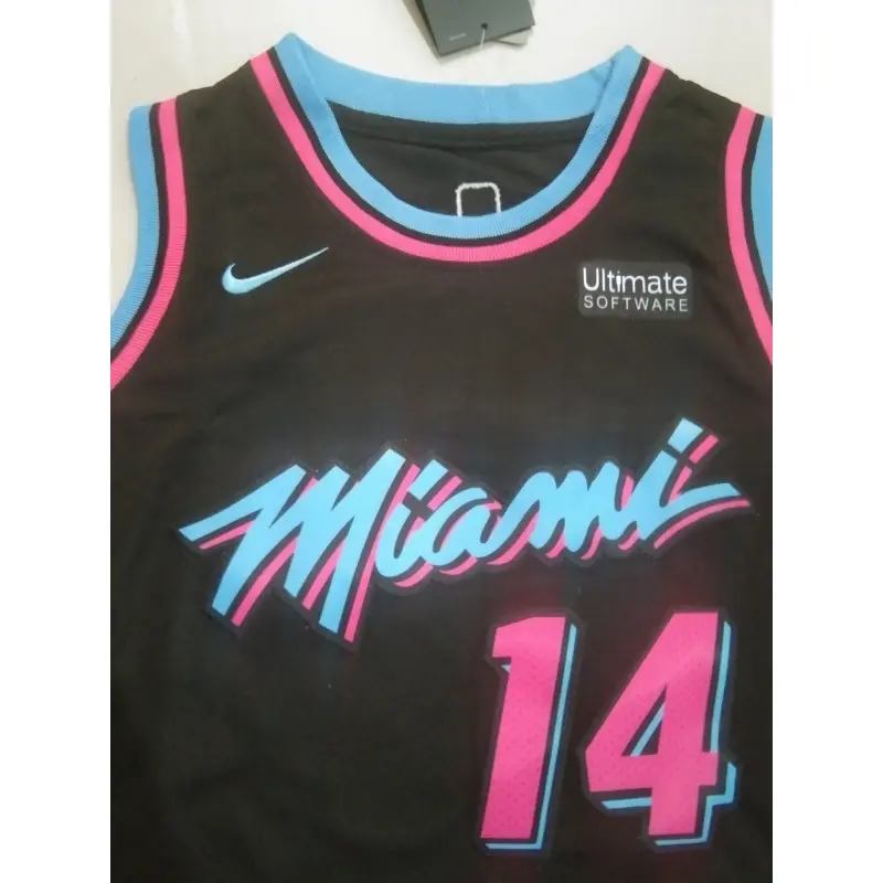 Camiseta Tyler Herro #14 Miami Heat Negro City Edition Niño Camiseta Tyler Herro #14 Miami Heat Negro City Edition Niño