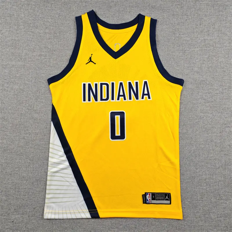 Camiseta Tyrese Haliburton #0 Indiana Pacers Amarillo Niño Camiseta Tyrese Haliburton #0 Indiana Pacers Amarillo Niño